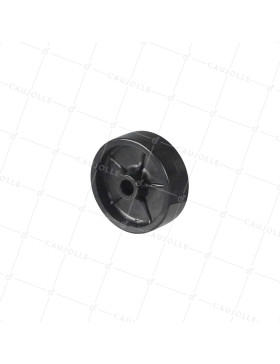 RUEDA EN NYLON NEGRO DIÁMETRO 50 MM CARGA 35 KG PARA EJE DE 8 MM - GAL 50 S21PP • Caujolle