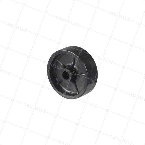 RUEDA EN NYLON NEGRO DIÁMETRO 50 MM CARGA 35 KG PARA EJE DE 8 MM - GAL 50 S21PP • Caujolle