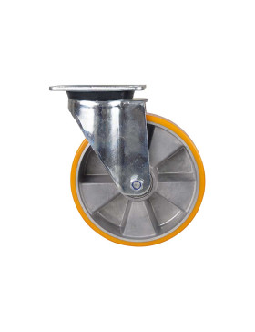 RUEDA GIRATORIA DE POLIURETANO CON LLANTA DE ALUMINIO DIÁMETRO 200 MM CARGA 500 KG - S76AR 200