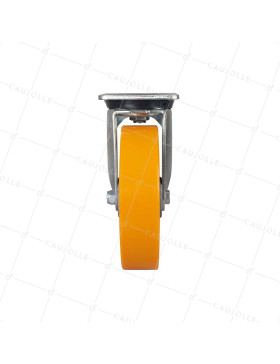 RUEDA GIRATORIA DE POLIURETANO CON LLANTA DE ALUMINIO DIÁMETRO 200 MM CARGA 500 KG - S76AR 200