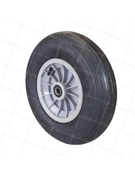 Rueda de carretilla INFLABLE DIÁMETRO 400 MM CARGA 150 KG PARA EJE DE 20 MM CON Cojinete A BILLES - S1006P 400 4PR LÍNEA VELOCE RB20 LM77 • Caujolle