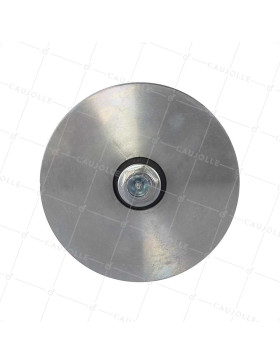 RUEDA DE PUERTA ANCHA CON RANURA CUADRADA DIÁMETRO 160 MM PARA RAIL CUADRADO DE 20 MM CARGA 1.6T EJE 16 MM - GAGC160L