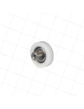 RUEDA DE GUÍA LINEAL EN POM DIÁMETRO 42 MM CON EJE ROSCADO M6 INOX 304 • Caujolle