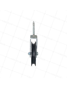 POLEA CON TIRAFONDO TORNILLO PARA CABLE DE 8 MM DE DIÁMETRO 70 MM CARGA 60 KG - PTF70B