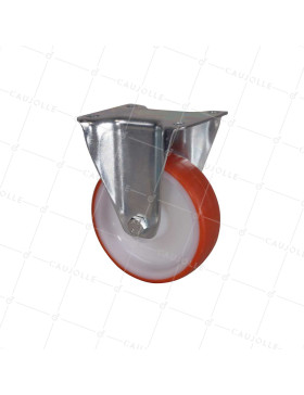 Rotante FIJA DE MANUTENCIÓN EN NYLON/POLIURETANO DIÁMETRO 150 MM CARGA 300 KG - S75NP 150 • Caujolle