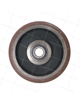 Rueda DE POLIURETANO DE ALTA RESISTENCIA AL AGUA DIÁMETRO 300 MM CARGA 2400 KG-SFVK 300X100 LM100 RB45