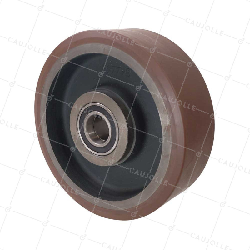 Rueda DE POLIURETANO DE ALTA RESISTENCIA AL AGUA DIÁMETRO 300 MM CARGA 2400 KG-SFVK 300X100 LM100 RB45