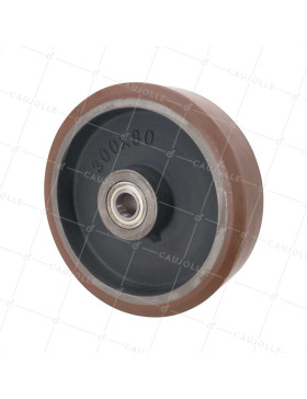 Rueda DE POLIURETANO PARA ALTA VELOCIDAD DIÁMETRO 300 MM CARGA 2400 KG - SFVK 300X80 LM86 RB30 • Caujolle