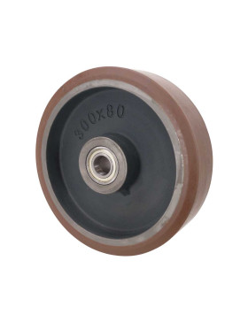 Rueda EN POLIURETANO CON DISSIPACIÓN DE CALOR DIÁMETRO 300 MM CARGA 2400 KG SFKV 300X80 LM86 RB30