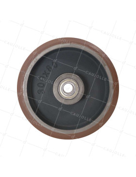 Rueda EN POLIURETANO CON DISSIPACIÓN DE CALOR DIÁMETRO 300 MM CARGA 2400 KG SFKV 300X80 LM86 RB30