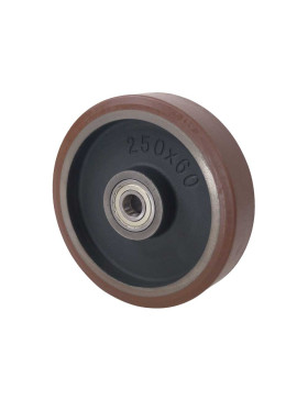 Rueda DE POLIURETANO DE ALTA VELOCIDAD DIÁMETRO 250 MM CARGA 1500 KG- SFVK 250/60 RB25 LM65