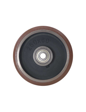 Rueda DE POLIURETANO DE ALTA VELOCIDAD DIÁMETRO 250 MM CARGA 1500 KG- SFVK 250/60 RB25 LM65