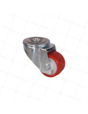 Rotante DE MANIPULACIÓN A Orificio de fijación DE 12 MM DIÁMETRO 60 MM CARGA 120 KG NYLON POLIURETANO - S06NP 60 • Caujolle