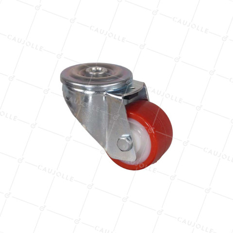 Rotante DE MANIPULACIÓN A Orificio de fijación DE 12 MM DIÁMETRO 60 MM CARGA 120 KG NYLON POLIURETANO - S06NP 60 • Caujolle