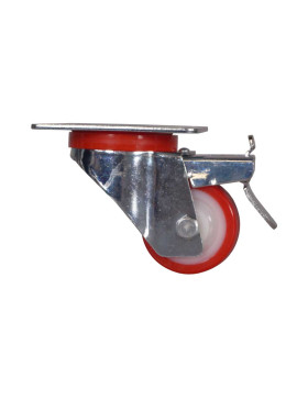 Rotante BAJO DIÁMETRO 60 MM CARGA FUERTE 120 KG CON FRENO DE NYLON POLIURETANO