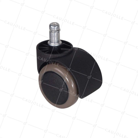 RUEDA PARA SILLÓN DE OFICINA CON UN DIÁMETRO DE 50 MM QUE NO MANCHA CON VARILLA LISA DE 11 MM CARGA DE 50 KG - S49C50 TL11 • Caujolle