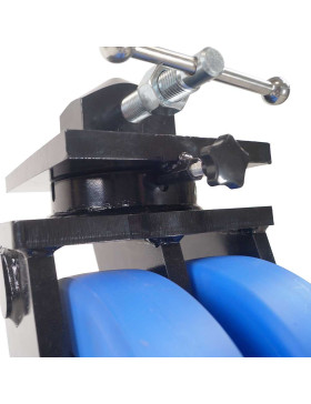 Rotante DE CONTENEDOR DE NYLON AZUL DOBLE 305 MM CARGA EXTREMA 10000 KG HORQUILLA REFORZADA - SERIE CENTAURO