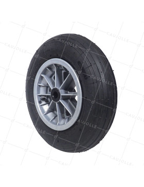 Rueda de carretilla INFLADA DIÁMETRO 360 MM CARGA 150 KG PARA EJE DE 25 MM - S1006P 3.50/8 L25 • Caujolle