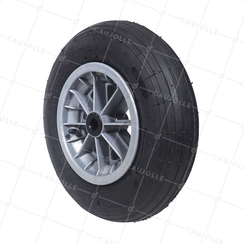 Rueda de carretilla INFLADA DIÁMETRO 360 MM CARGA 150 KG PARA EJE DE 25 MM - S1006P 3.50/8 L25 • Caujolle