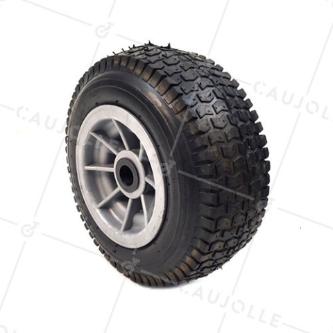 RUEDA INFLADA CON CLAVOS DIÁMETRO 310 MM CARGA 200KG EJE 20 MM - RUEDA DUMPER 13x5.00-6 L20/90 • Caujolle