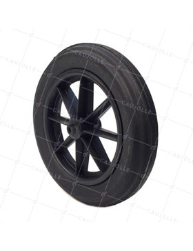 Rueda de carretilla INCREIBLEMENT DURADERA DIÁMETRO 400 MM CARGA 150KG EJE DE 14 MM - S605DP 400 L14 • Caujolle