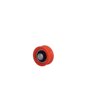 RUEDA PARA PUERTA CORREDERA DIÁMETRO 22 MM CARGA 20 KILOS CANAL V CON EJE DE 6 MM
