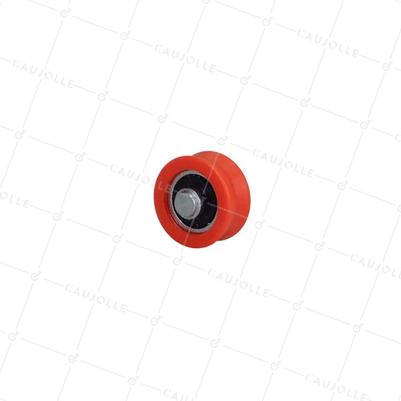 RUEDA PARA PUERTA CORREDERA DIÁMETRO 22 MM CARGA 20 KILOS CANAL V CON EJE DE 6 MM