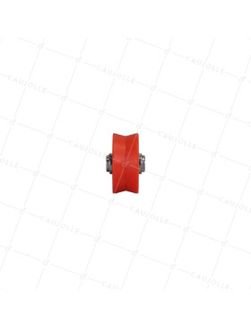 RUEDA PARA PUERTA CORREDERA DIÁMETRO 22 MM CARGA 20 KILOS CANAL V CON EJE DE 6 MM