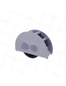 Rotante ENCASTRABLE PARA PUERTA CORREDIZA DE MADERA 30 MM DE ANCHO CARGA 80 KG - NAPO 30 • Caujolle