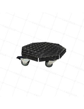 PLATAFORMA DE ACERO PINTURA NEGRA ULTRA ROBUSTA PARA MACETAS REDONDAS DE 30 CM DE DIÁMETRO CARGA 270 KG - BLACK OCTO 30 • Caujolle