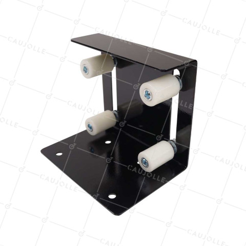 GUÍA CON 4 OLIVAS PARA PUERTA CORREDIZA DE 0 MM A 115 MM DE ESPESOR - GUÍA 4 XXL • Caujolle