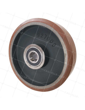 Rueda EN POLIURETANO DE ALTA VELOCIDAD DIÁMETRO 400 MM CARGA 3800 KG - SFVK 400/100 LM110 RB50 • Caujolle