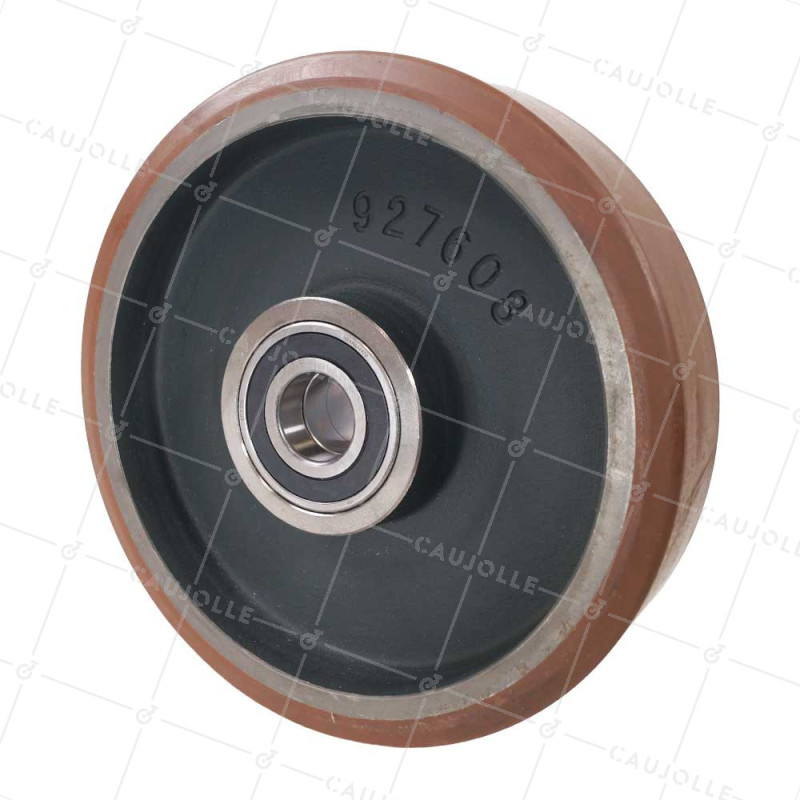 Rueda EN POLIURETANO DE ALTA VELOCIDAD DIÁMETRO 400 MM CARGA 3800 KG - SFVK 400/100 LM110 RB50