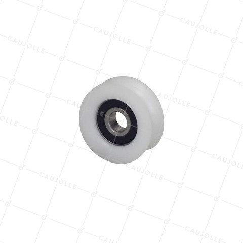 Rueda A Canal RONDE DE 16 MM DIAMETRE 50 MM Cojinete INOX ALESAGE 15 MM- GAGR 50 GR16 POM • Caujolle