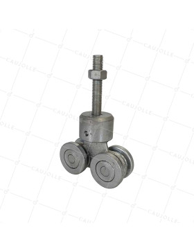 CARRO PIVOTANTE DE 4 RODILLOS PARA PUERTA CORREDIZA SUSPENDIDA DE 650KG - CARRO PIV 4 ROD MEDIO • Caujolle