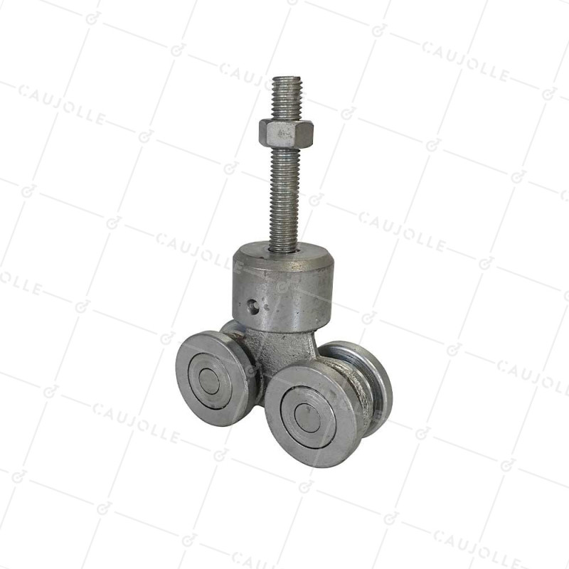 CARRO PIVOTANTE DE 4 RODILLOS PARA PUERTA CORREDIZA SUSPENDIDA DE 650KG - CARRO PIV 4 ROD MEDIO