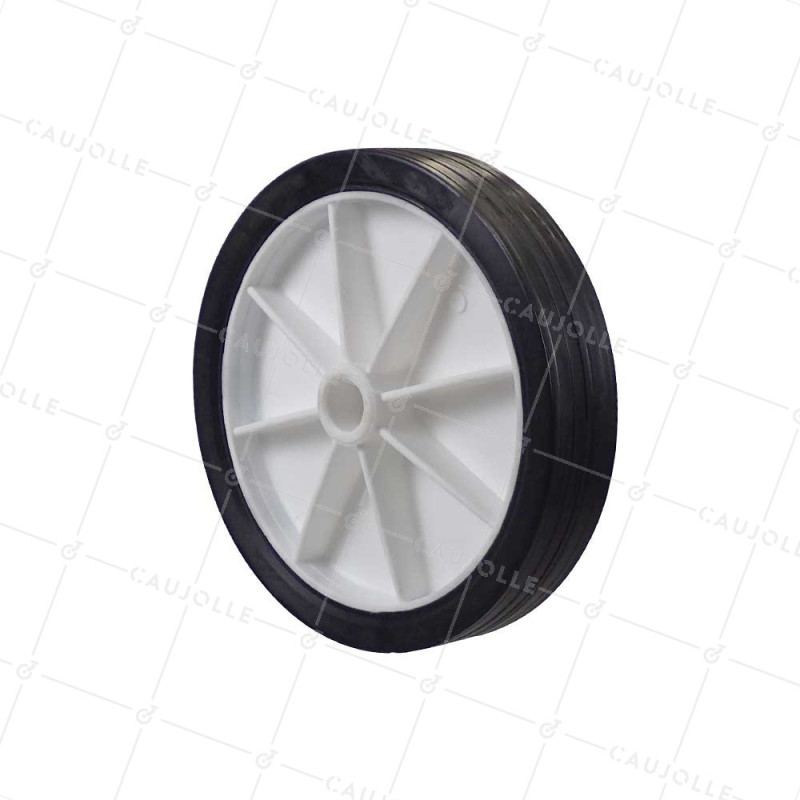 Rueda DE MANUTENCIÓN PVC LLANTA BLANCA DIÁMETRO 200 MM CARGA 100 KG EJE 20 MM - S2000PVC 200 A20 BLANCO