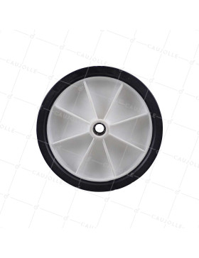 Rueda DE MANUTENCIÓN PVC LLANTA BLANCA DIÁMETRO 200 MM CARGA 100 KG EJE 20 MM - S2000PVC 200 A20 BLANCO