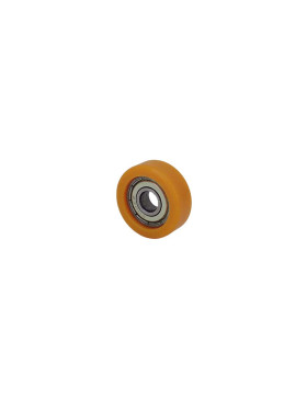Rueda EN POLIURETANO DIÁMETRO 30 MM CARGA 30 KG Cojinete A BOLAS DE 8 MM - Rueda 30/11 LM 8 RB8 PU NARANJA