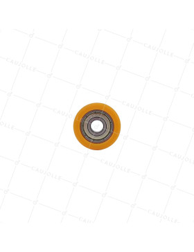 Rueda EN POLIURETANO DIÁMETRO 30 MM CARGA 30 KG Cojinete A BOLAS DE 8 MM - Rueda 30/11 LM 8 RB8 PU NARANJA