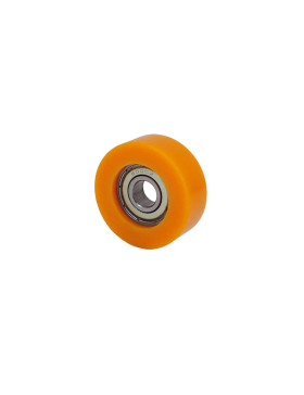 Rueda EN POLIURETANO DIÁMETRO 40 MM CARGA 30 KG Cojinete DE BALAS DE 10 MM - Rueda 40/15 LM 8 RB10 PU NARANJA