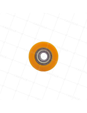 Rueda EN POLIURETANO DIÁMETRO 40 MM CARGA 30 KG Cojinete DE BALAS DE 10 MM - Rueda 40/15 LM 8 RB10 PU NARANJA