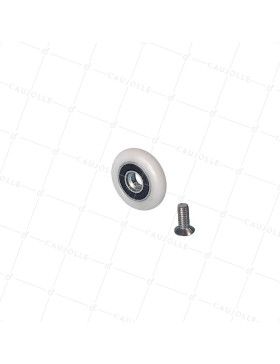 Rueda PUERTA DE DUCHA EN INOX DIÁMETRO 23 MM CARGA 10 KG • Caujolle