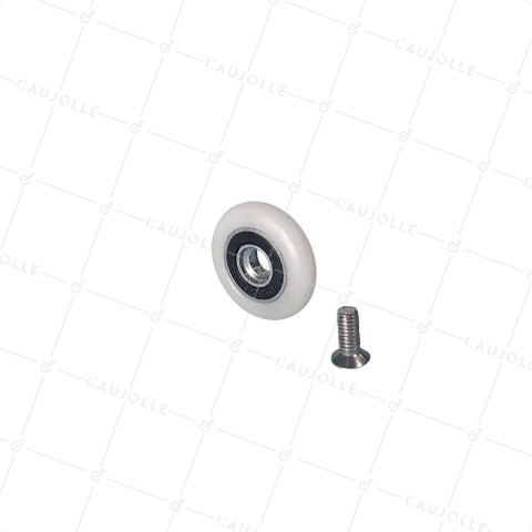 Rueda PUERTA DE DUCHA EN INOX DIÁMETRO 23 MM CARGA 10 KG • Caujolle