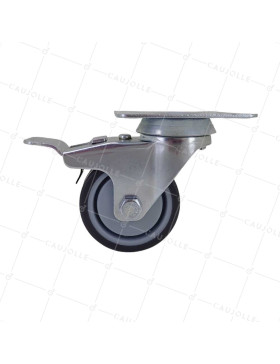 Rotante DE FRENOS DE CAUCHO SUAVE ANTI DESGASTE Y NO MANCHANTE DIÁMETRO 50MM CARGA 40 KG - S15.P 50BL DESCUENTO