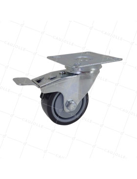 Rotante DE FRENOS DE CAUCHO SUAVE ANTI DESGASTE Y NO MANCHANTE DIÁMETRO 50MM CARGA 40 KG - S15.P 50BL DESCUENTO • Caujolle