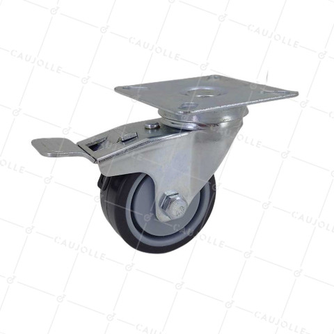 Rotante DE FRENOS DE CAUCHO SUAVE ANTI DESGASTE Y NO MANCHANTE DIÁMETRO 50MM CARGA 40 KG - S15.P 50BL DESCUENTO • Caujolle
