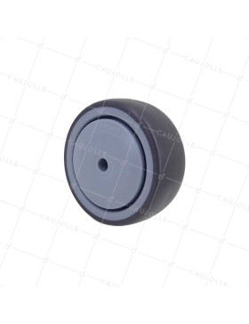 Rueda EN CAUCHO FLEXIBLE ANTI- DESGASTE Y NO MANCHANTE DIÁMETRO 80MM CON FIJACIÓN DE 8 MM - GAL S15 80 RB • Caujolle