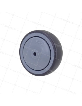 Rueda DE CAUCHO SUAVE ANTI DESGASTE Y NO MANCHANTE DIÁMETRO 100MM CON FIJACIÓN DE 8 MM - GAL S15 100 RB • Caujolle