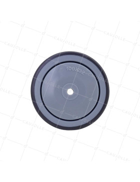 Rueda DE CAUCHO SUAVE ANTI DESGASTE Y NO MANCHANTE DIÁMETRO 100MM CON FIJACIÓN DE 8 MM - GAL S15 100 RB